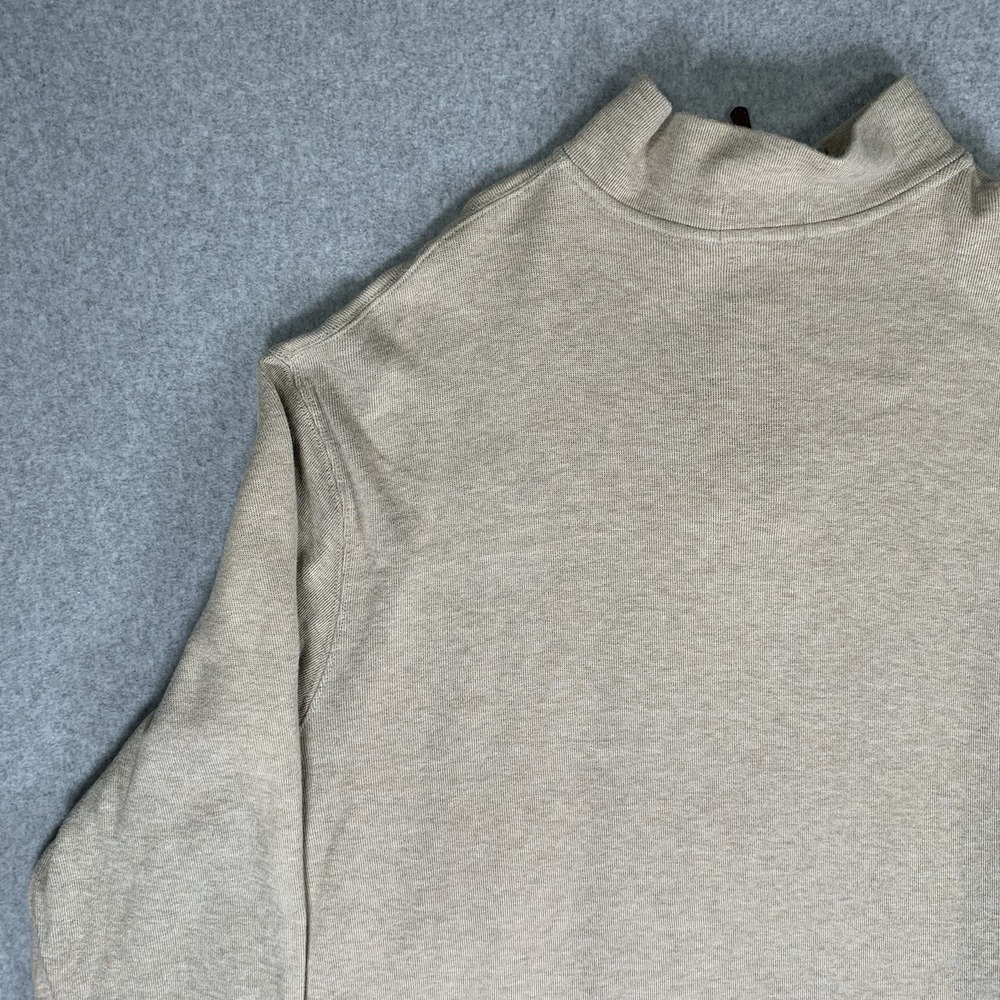 Polo Ralph Lauren Quarter Zip Sweater Mens 2XL Beige Estate Rib Knit Pullover - Picture 8 of 16